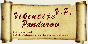 Vikentije Pandurov vizit kartica